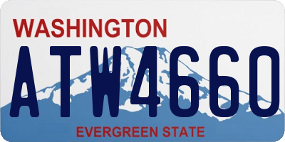 WA license plate ATW4660