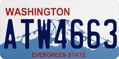 WA license plate ATW4663