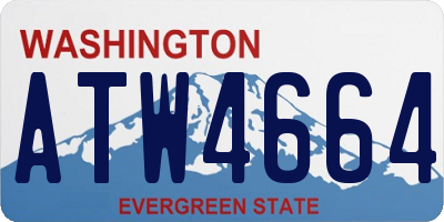 WA license plate ATW4664