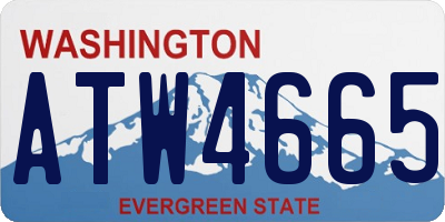 WA license plate ATW4665