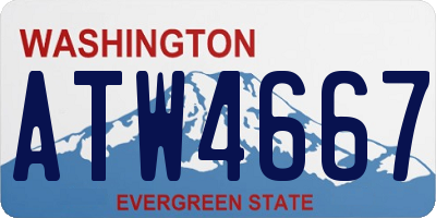 WA license plate ATW4667