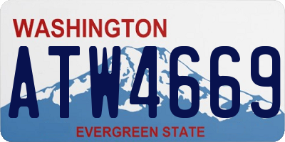 WA license plate ATW4669