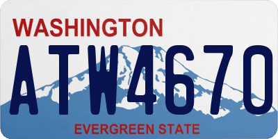WA license plate ATW4670