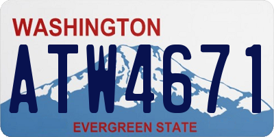 WA license plate ATW4671