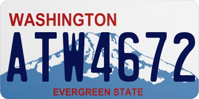 WA license plate ATW4672
