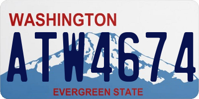 WA license plate ATW4674