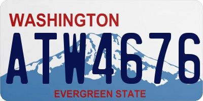 WA license plate ATW4676