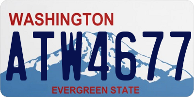WA license plate ATW4677