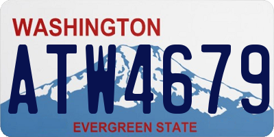 WA license plate ATW4679