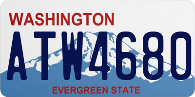 WA license plate ATW4680