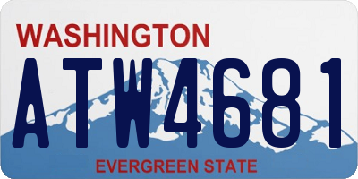 WA license plate ATW4681
