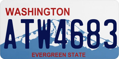 WA license plate ATW4683