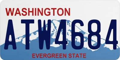 WA license plate ATW4684