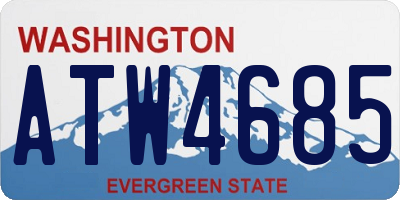 WA license plate ATW4685