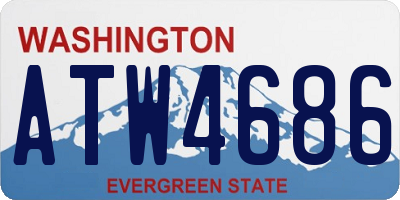 WA license plate ATW4686