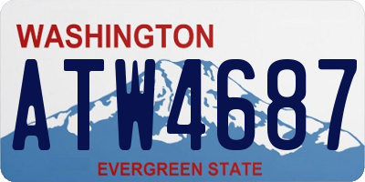WA license plate ATW4687