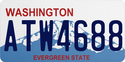 WA license plate ATW4688