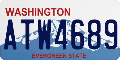 WA license plate ATW4689