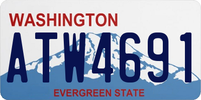 WA license plate ATW4691