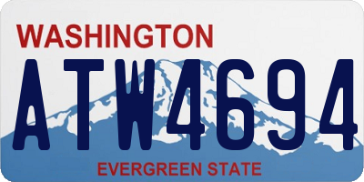 WA license plate ATW4694