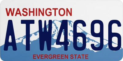 WA license plate ATW4696