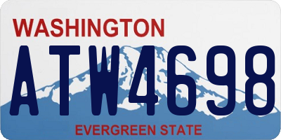 WA license plate ATW4698