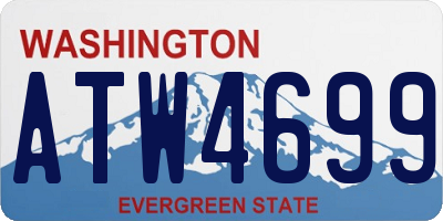 WA license plate ATW4699