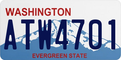 WA license plate ATW4701