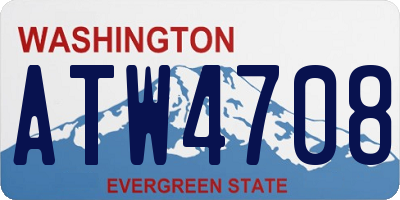 WA license plate ATW4708