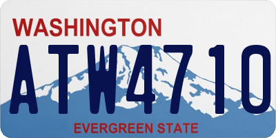 WA license plate ATW4710