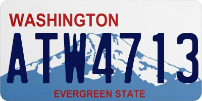 WA license plate ATW4713