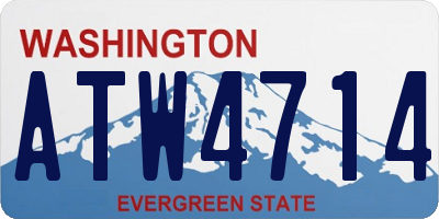 WA license plate ATW4714
