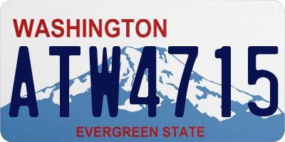 WA license plate ATW4715