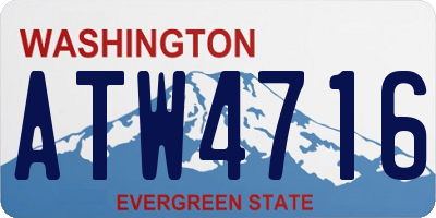 WA license plate ATW4716