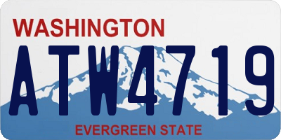 WA license plate ATW4719