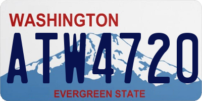 WA license plate ATW4720