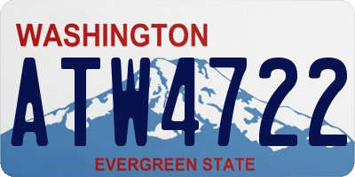 WA license plate ATW4722