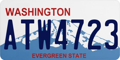 WA license plate ATW4723