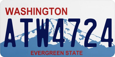 WA license plate ATW4724