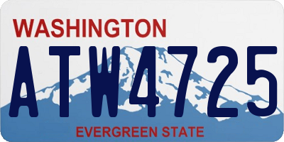 WA license plate ATW4725