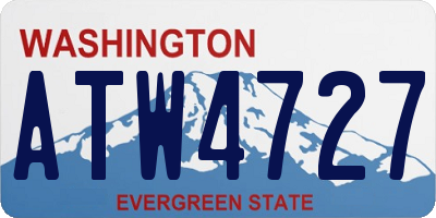 WA license plate ATW4727