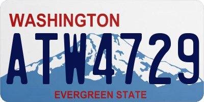 WA license plate ATW4729