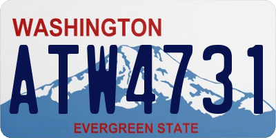 WA license plate ATW4731