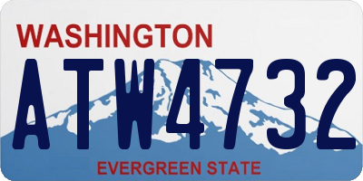 WA license plate ATW4732