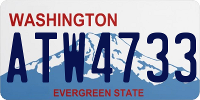 WA license plate ATW4733