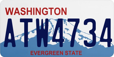WA license plate ATW4734