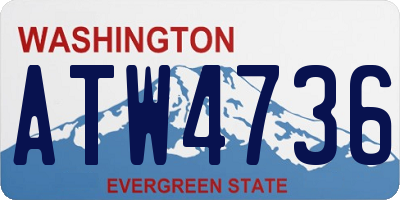 WA license plate ATW4736