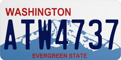 WA license plate ATW4737