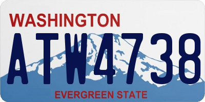 WA license plate ATW4738