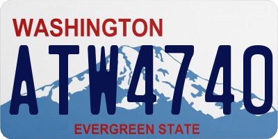 WA license plate ATW4740